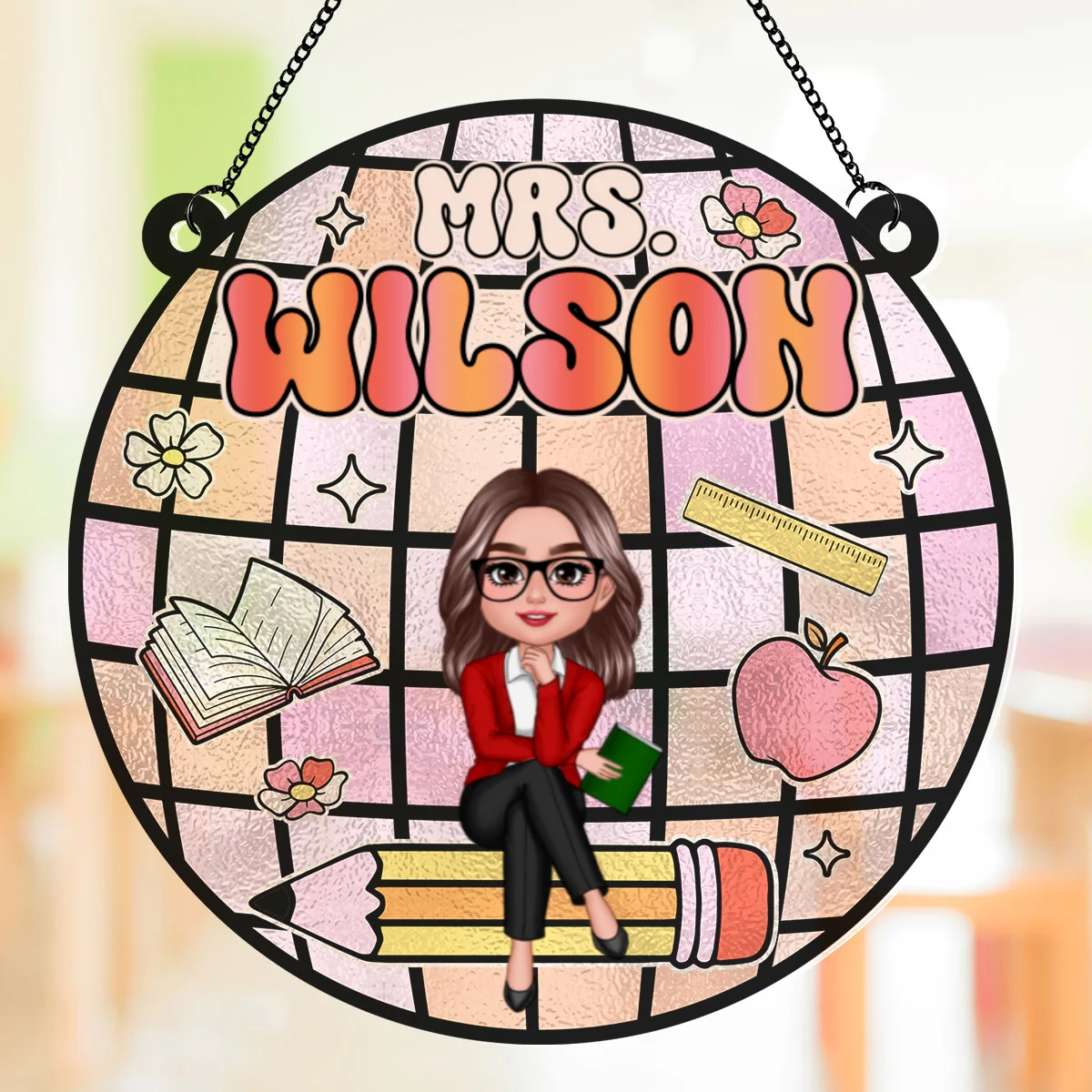 Teacher Classroom Personalized Suncatcher, Classroom Decor - Image 11