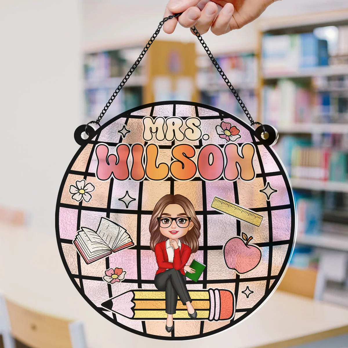 Teacher Classroom Personalized Suncatcher, Classroom Decor - Image 8
