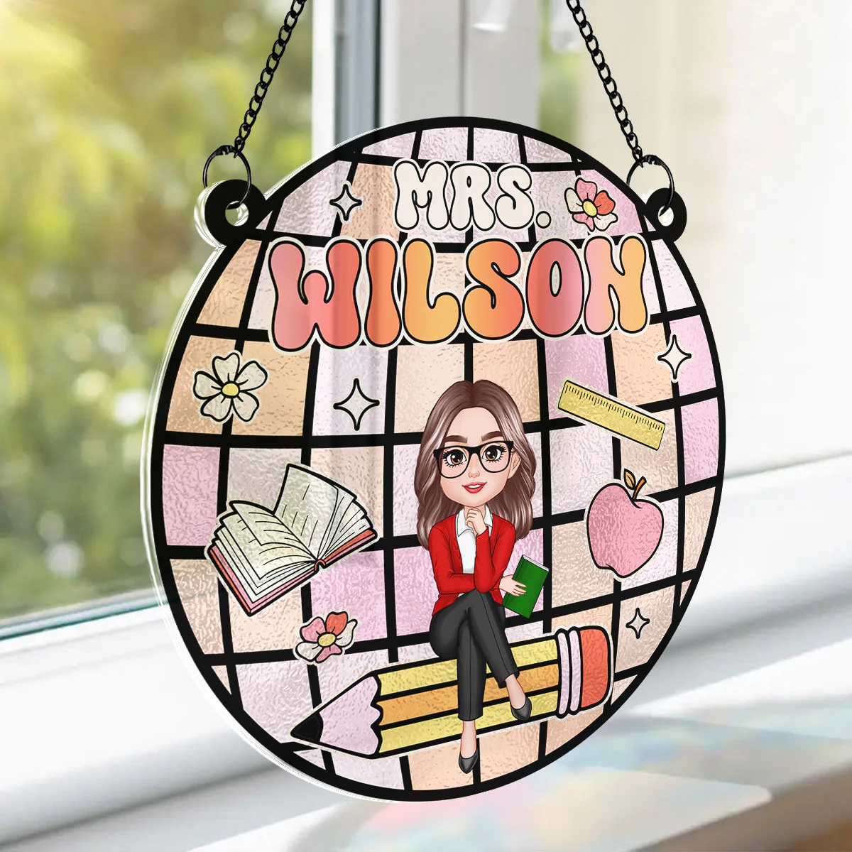 Teacher Classroom Personalized Suncatcher, Classroom Decor - Image 9