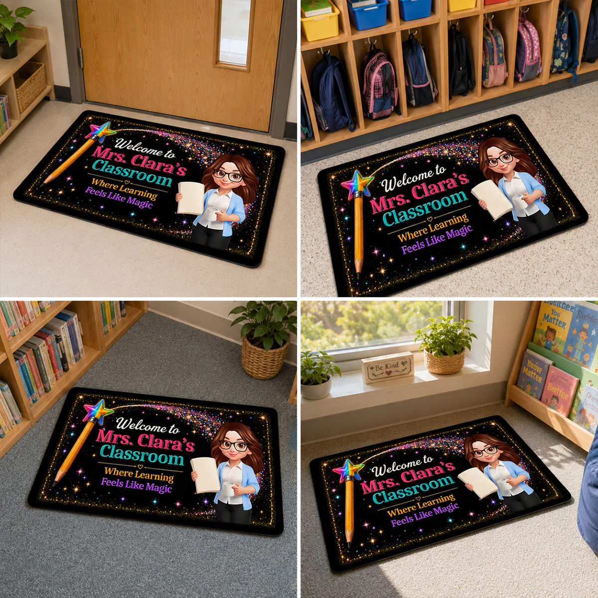 Teacher Classroom Where Learning Feels Like Magic - Personalized Doormat - Back To School Gift - Image 6