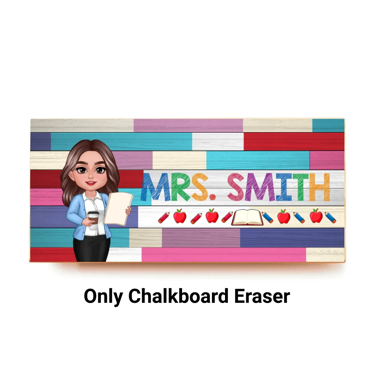 Teacher Colorful Wood Palletes Personalized Chalkboard/Whiteboard Eraser with Marker, Teacher Appreciation Gift, Back To School Gift - Image 10