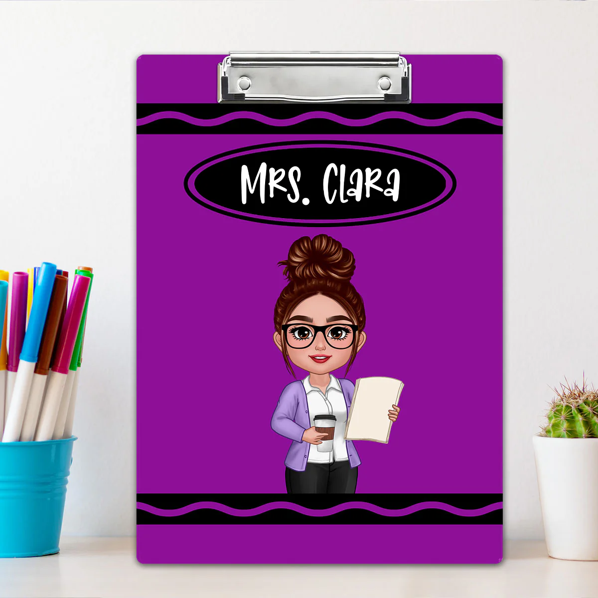 Teacher Crayon Personalized Clipboard - Image 6