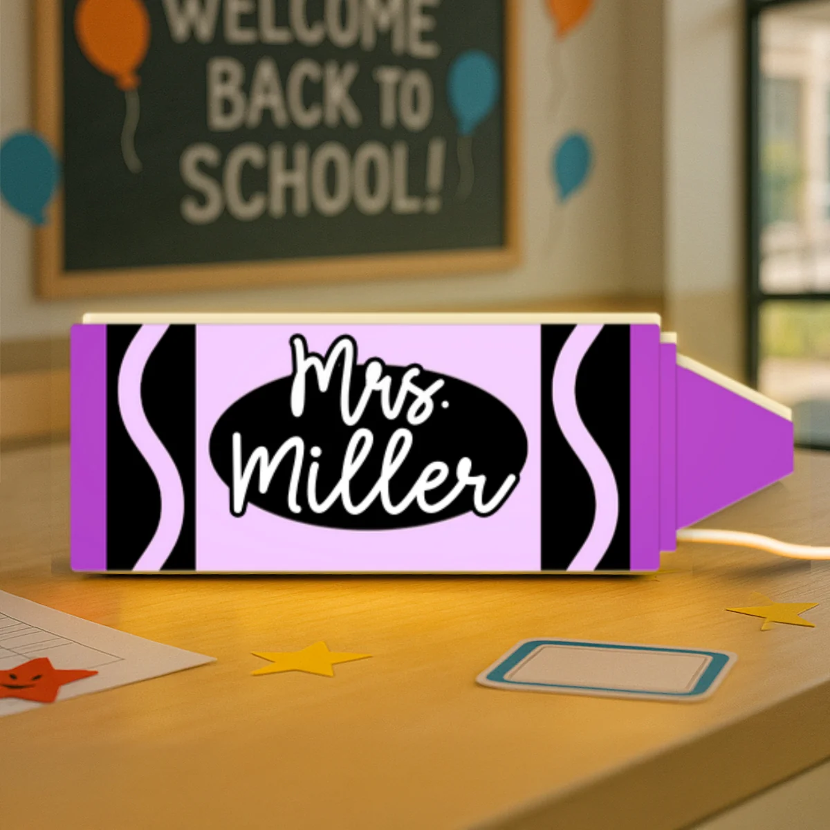 Teacher Crayon Personalized Light Box, Teacher Appreciation Gift, Back To School Gift - Image 7