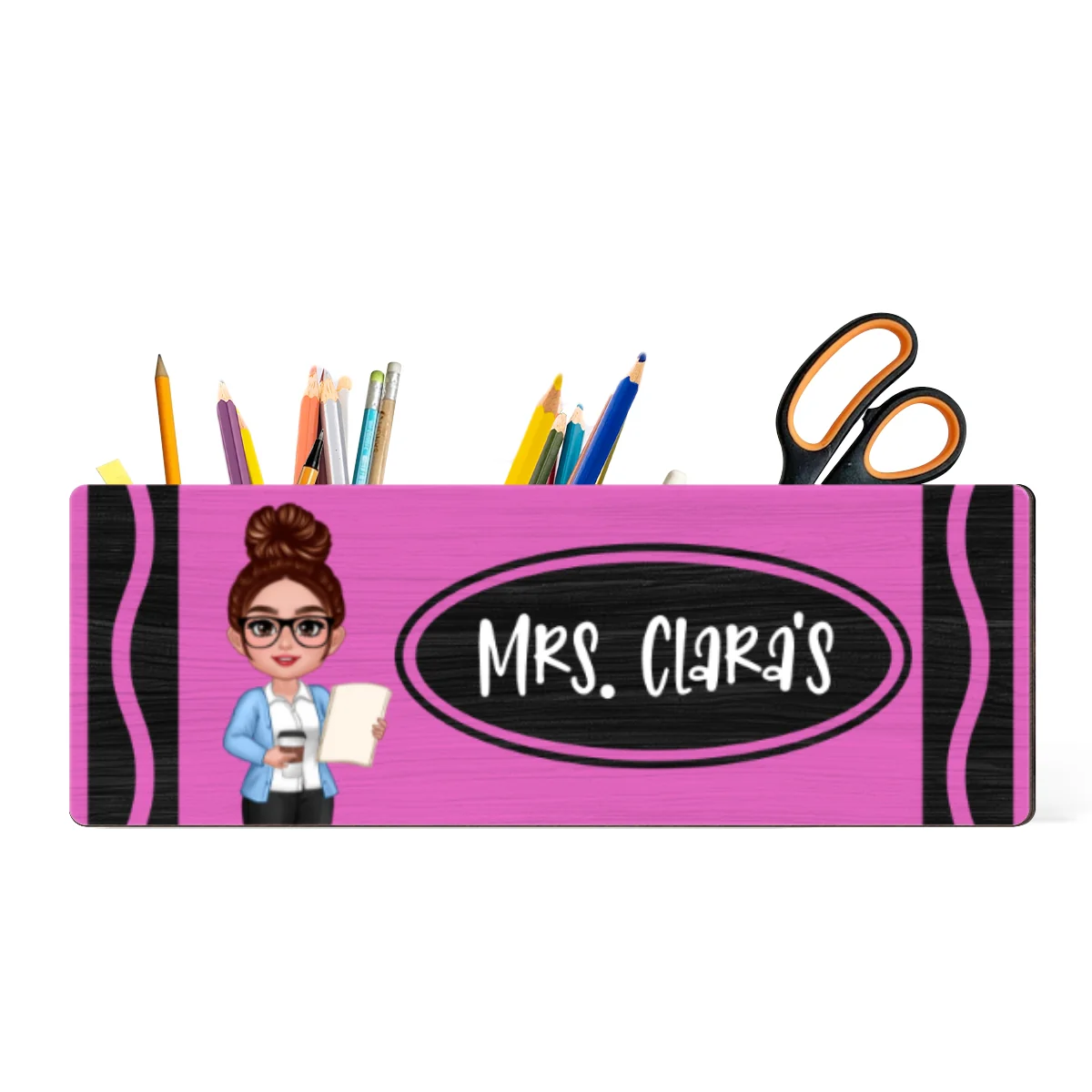 Teacher Crayon Personalized Pencil Holder - Image 10