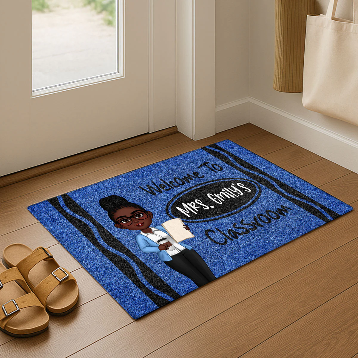Teacher Crayon Welcome To Classroom - Personalized Doormat - Back To School Gift, Classroom Decoration - Image 10