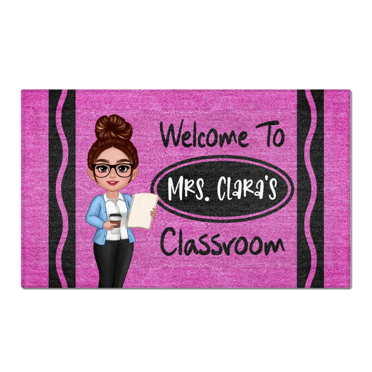 Teacher Crayon Welcome To Classroom - Personalized Doormat - Back To School Gift, Classroom Decoration - Image 12