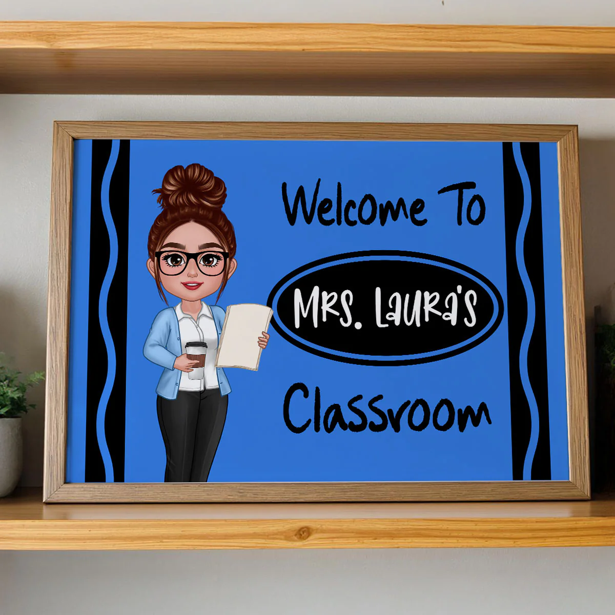 Teacher Crayon Welcome To Classroom Personalized Poster| Back To School Gift, Classroom Decoration - Image 7