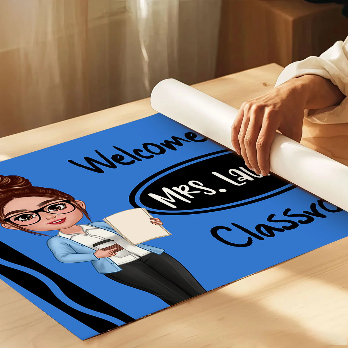 Teacher Crayon Welcome To Classroom Personalized Poster| Back To School Gift, Classroom Decoration - Image 8