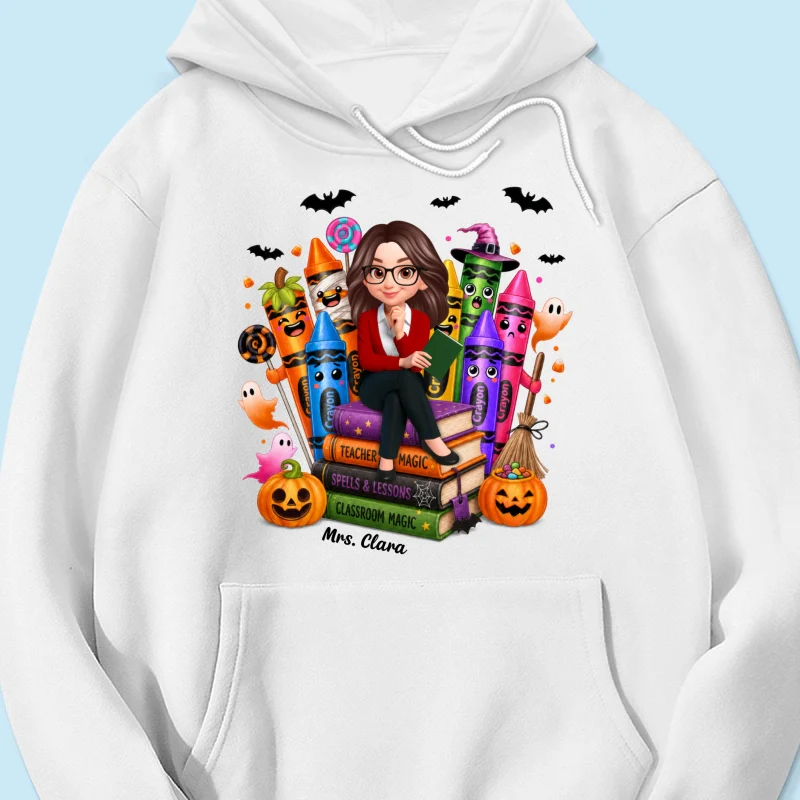 Teacher Halloween Crayon Crew - Personalized Shirt - Image 22