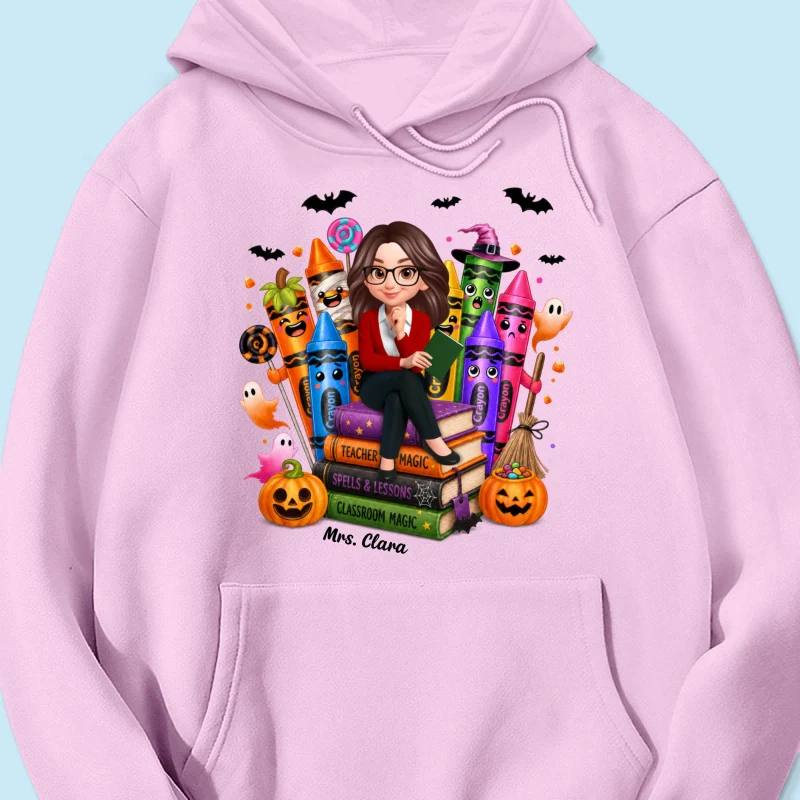Teacher Halloween Crayon Crew - Personalized Shirt - Image 24