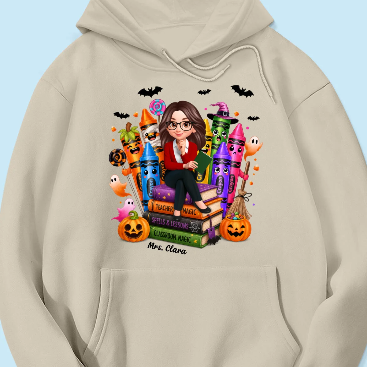 Teacher Halloween Crayon Crew - Personalized Shirt - Image 26