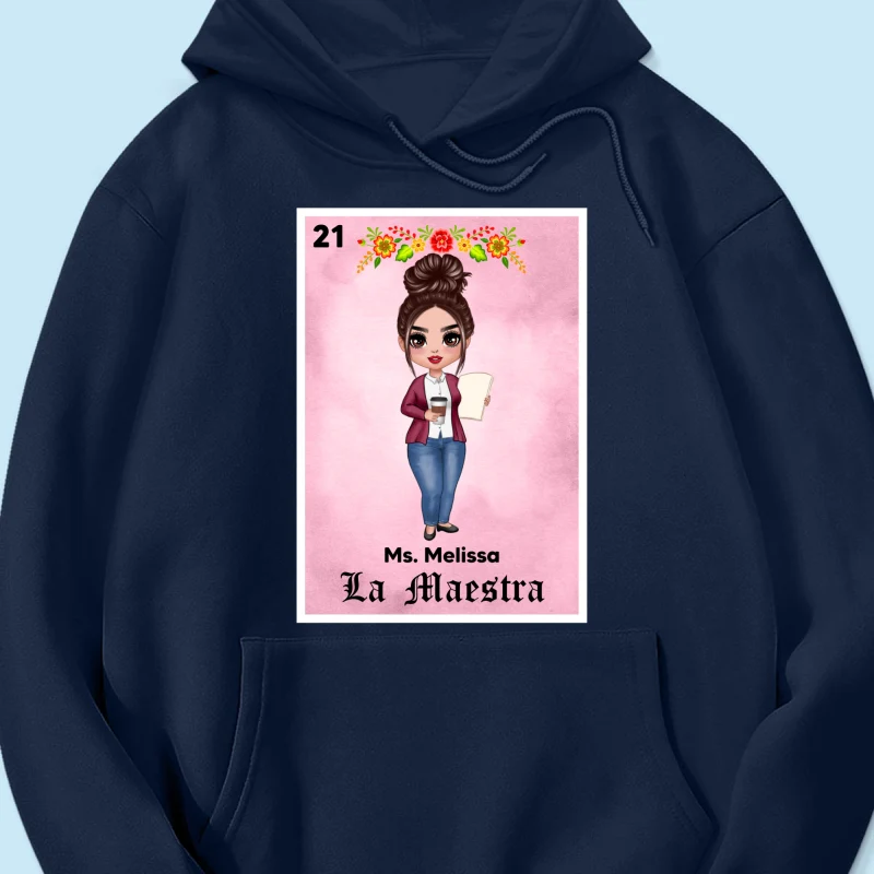 Teacher Maestra Loteria Card Personalized Shirt - Image 19