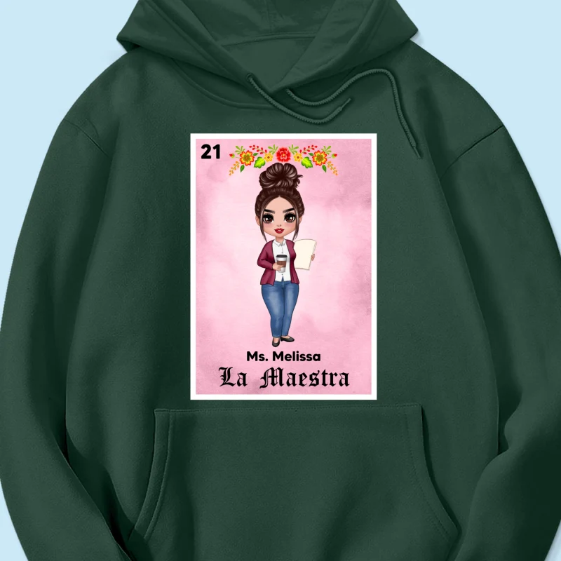 Teacher Maestra Loteria Card Personalized Shirt - Image 21