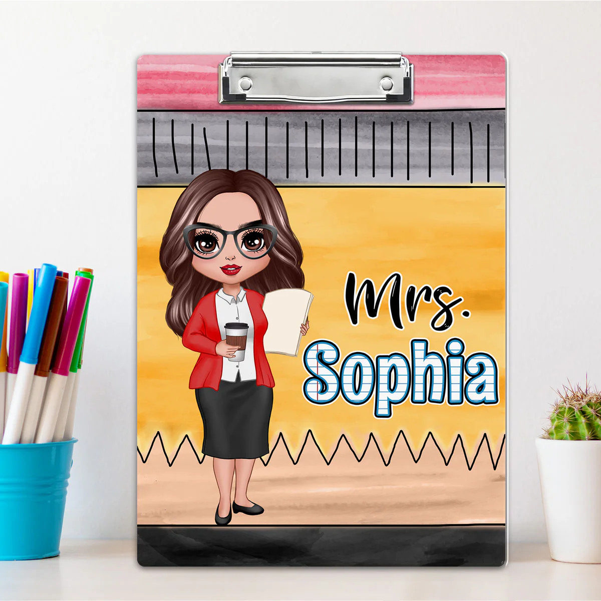 Teacher Pencil Personalized Clipboard, Appreciation Thank You Gift - Image 6