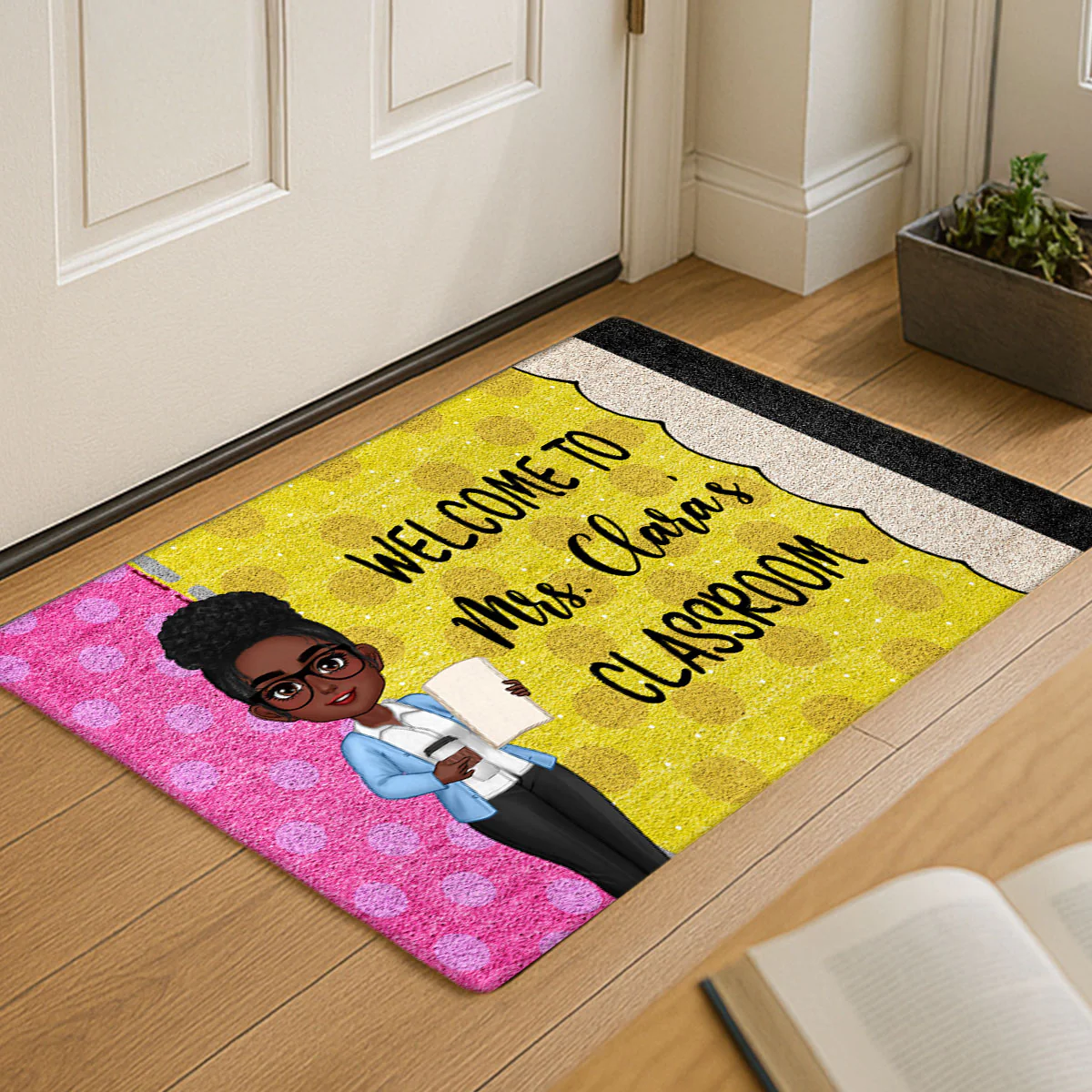 Teacher Pencil Welcome To Classroom Personalized Doormat| Back To School Gift For Teacher - Image 3