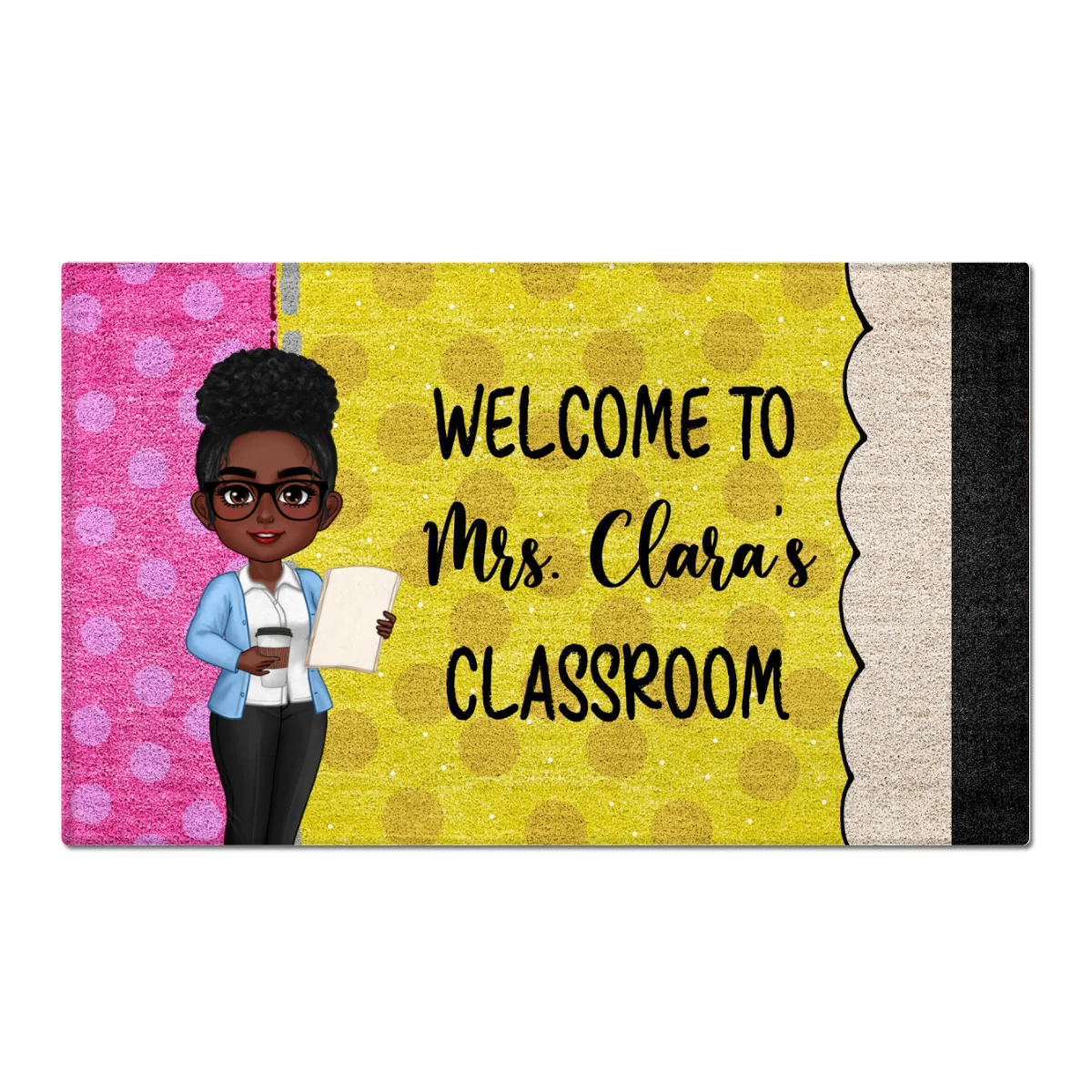 Teacher Pencil Welcome To Classroom Personalized Doormat| Back To School Gift For Teacher - Image 7