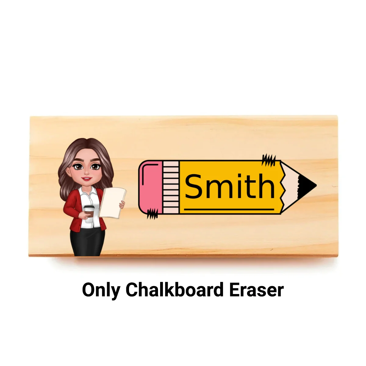 Teacher Sitting Personalized Teacher Whiteboard Eraser, Custom Teacher Appreciation Gifts, Chalkboard Eraser with Marker, Preschool Teacher Name gifts - Image 16