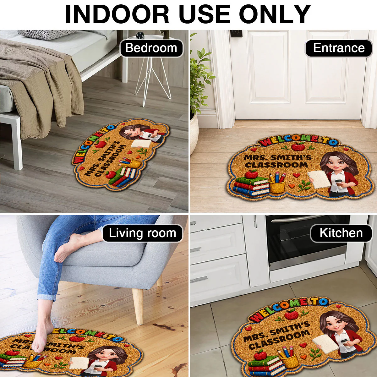 Teacher Welcome To Classroom Happy Learning - Personalized Doormat - Back To School, Classroom Decor - Image 4