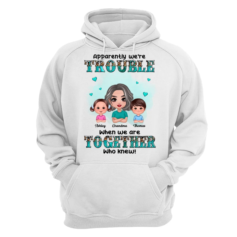 Teal And Leopard Doll Grandma Grandkids Trouble Together Personalized shirt - Image 13