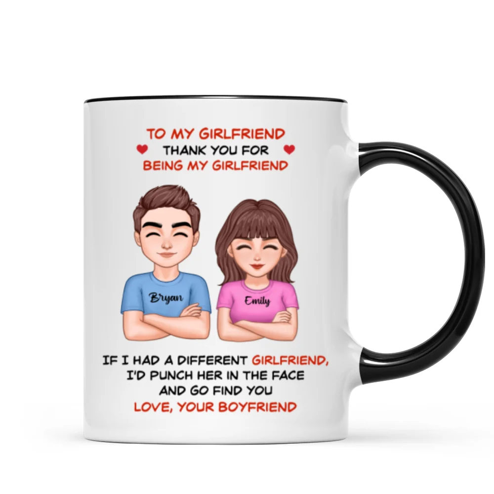 Thank You For Being My Girlfriend Boyfriend Husband Wife Funny Personalized Mug - Image 9
