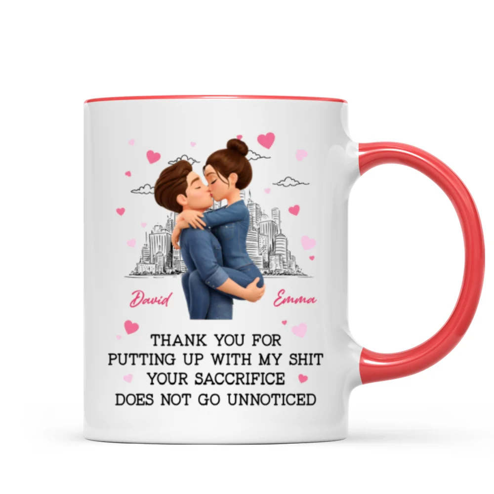 Thank You for Putting Up with My Sh*t - Personalized Mug - Funny Valentine's Day Gift for Her - Image 10