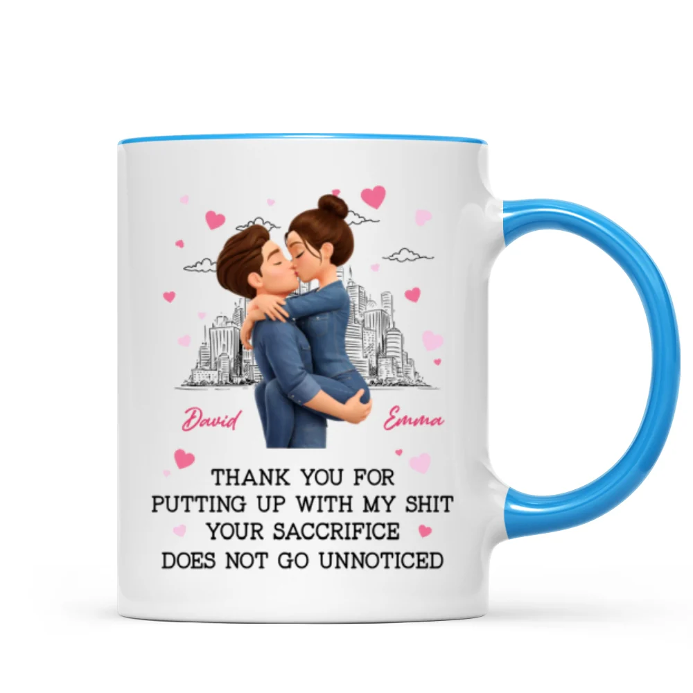 Thank You for Putting Up with My Sh*t - Personalized Mug - Funny Valentine's Day Gift for Her - Image 11