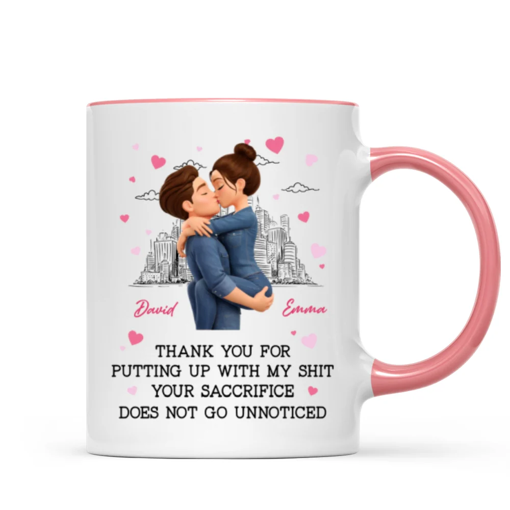 Thank You for Putting Up with My Sh*t - Personalized Mug - Funny Valentine's Day Gift for Her - Image 12