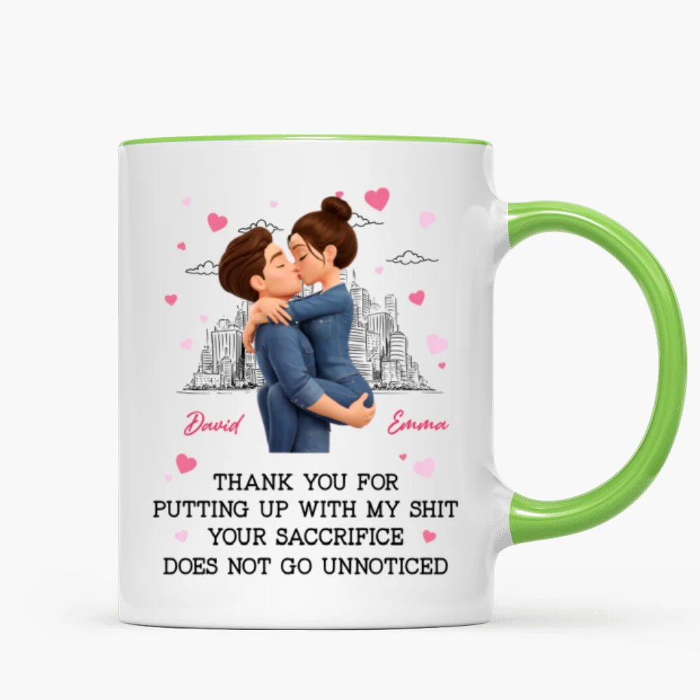 Thank You for Putting Up with My Sh*t - Personalized Mug - Funny Valentine's Day Gift for Her - Image 13