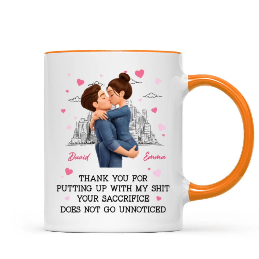 Thank You for Putting Up with My Sh*t - Personalized Mug - Funny Valentine's Day Gift for Her - Image 14