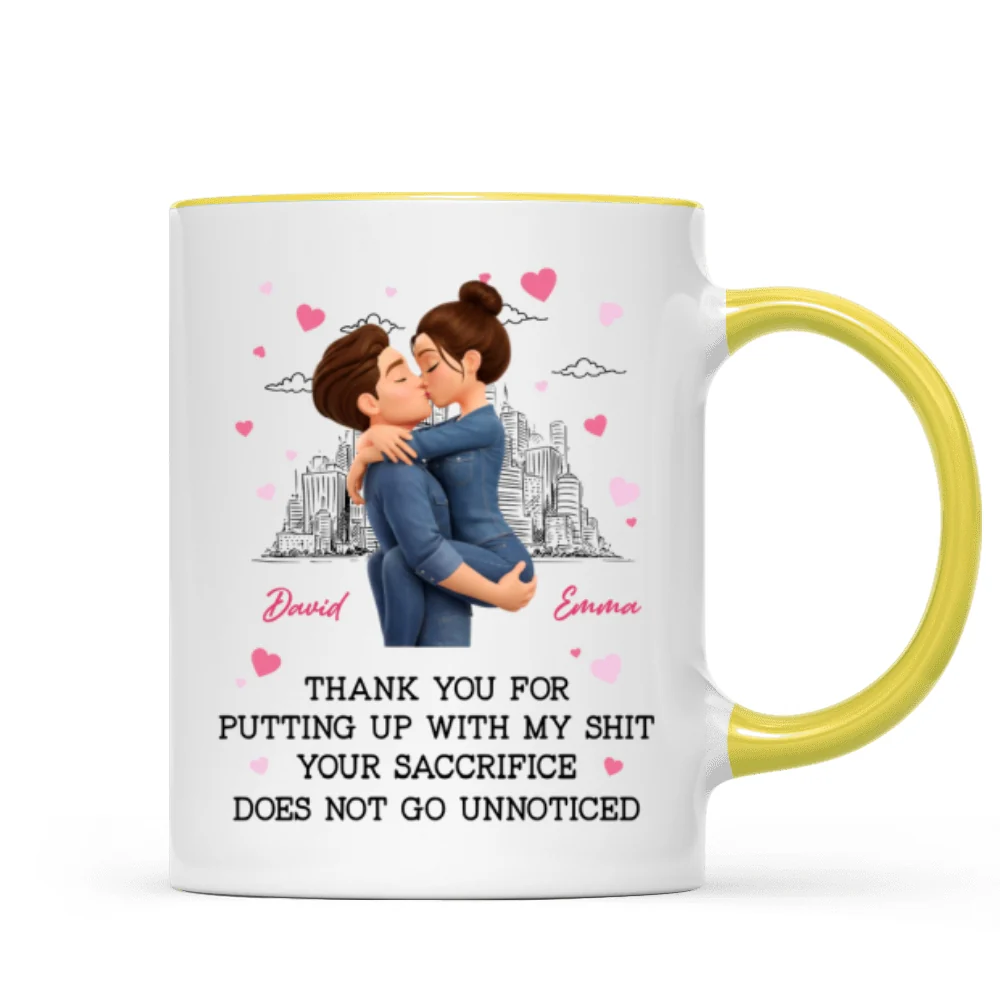 Thank You for Putting Up with My Sh*t - Personalized Mug - Funny Valentine's Day Gift for Her - Image 15