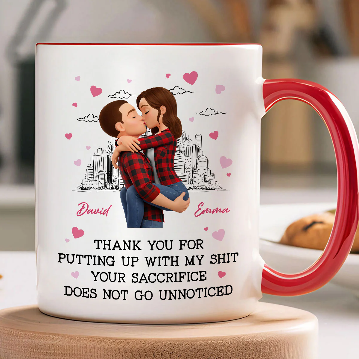 Thank You for Putting Up with My Sh*t - Personalized Mug - Funny Valentine's Day Gift for Her - Image 5