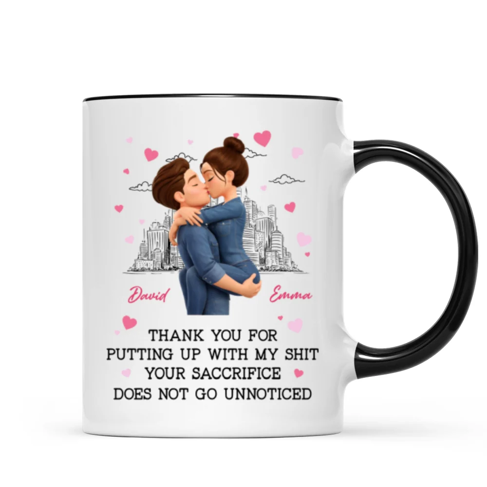 Thank You for Putting Up with My Sh*t - Personalized Mug - Funny Valentine's Day Gift for Her - Image 8