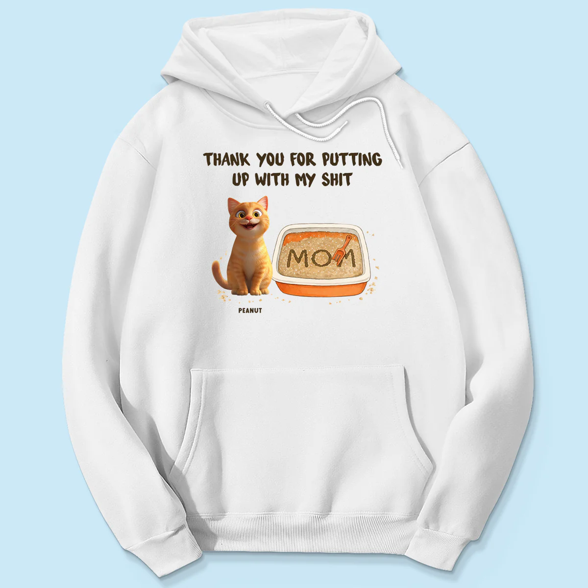 Thank You for Putting up with My Shit Personalized Shirt, Funny Gift for Cat Moms - Image 5