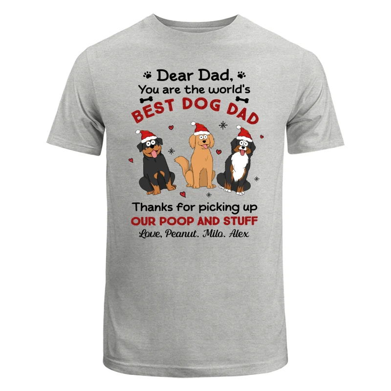 Thank You World‘s Best Dog Dad Funny Dog Cartoon Personalized Shirt - Image 6