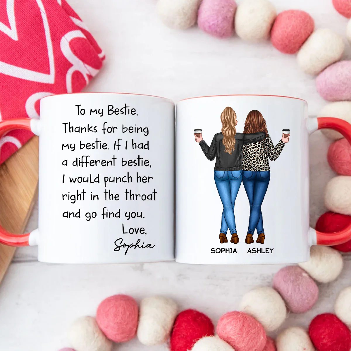 Thanks For Being My Bestie Funny Gift For Best Friends Personalized Mug - Image 5