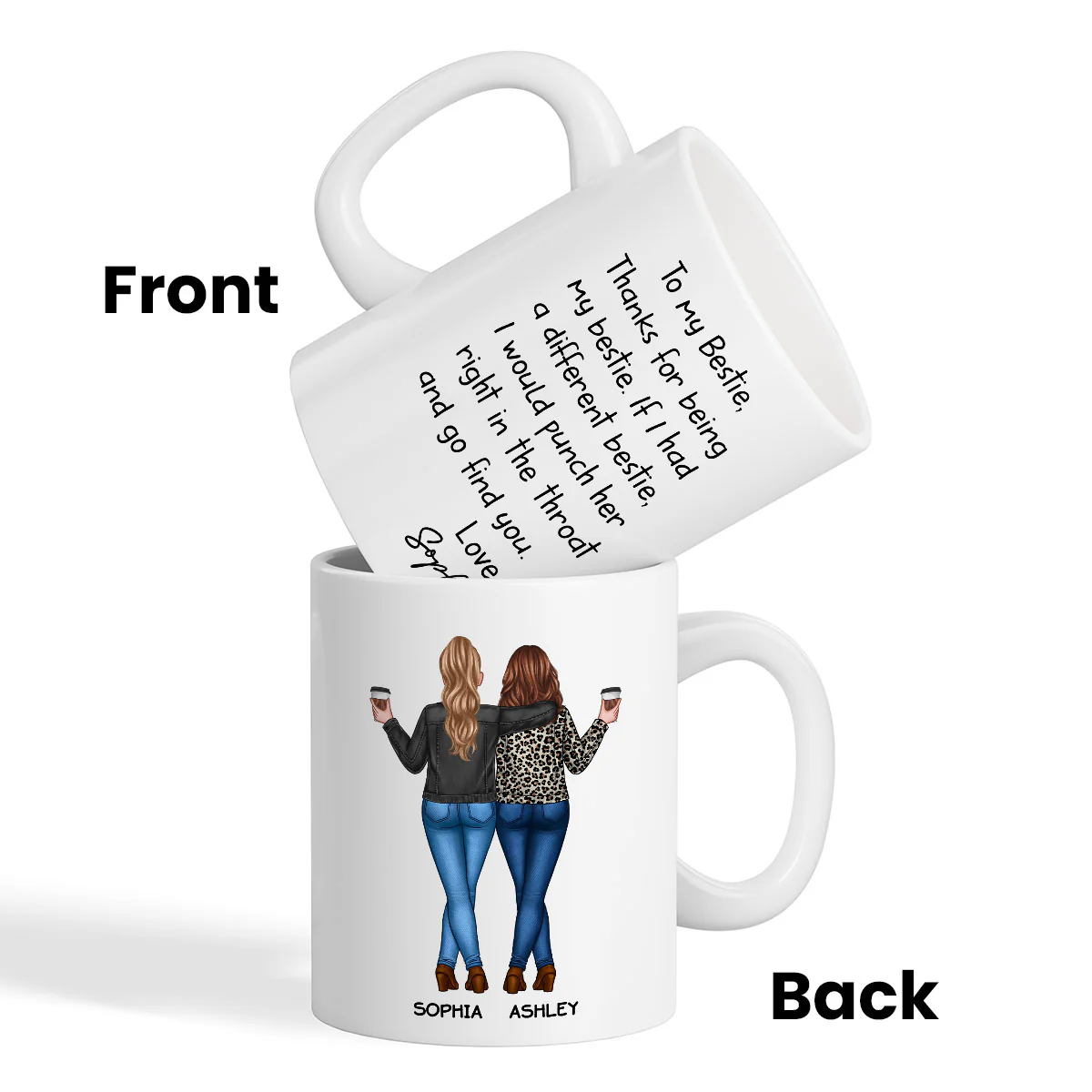 Thanks For Being My Bestie Funny Gift For Best Friends Personalized Mug - Image 9
