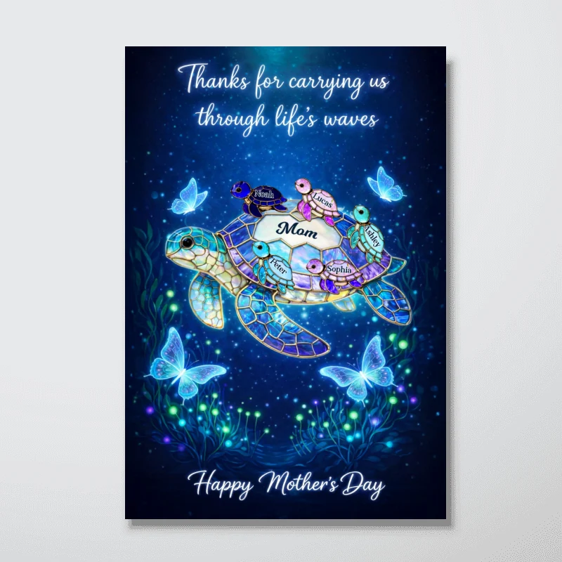 Thanks for Carrying Us Through Life's Waves - Personalized Poster - Mother's Day Gift for Mom, Wife - Image 10