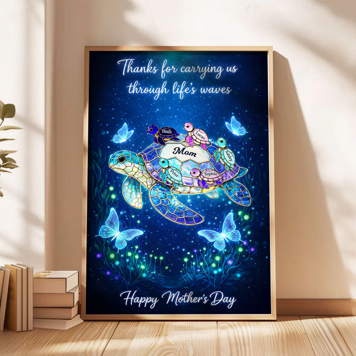 Thanks for Carrying Us Through Life's Waves - Personalized Poster - Mother's Day Gift for Mom, Wife - Image 5
