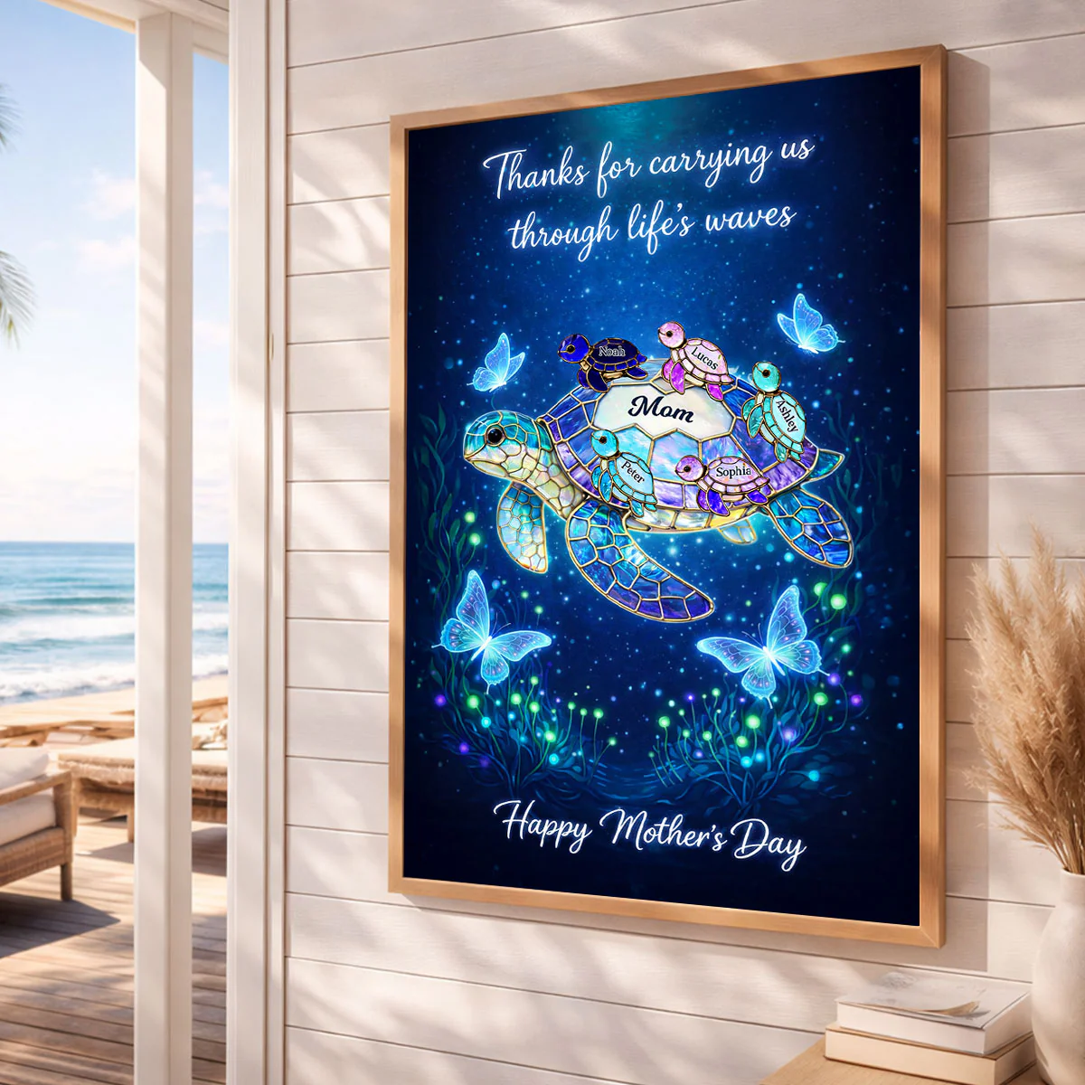 Thanks for Carrying Us Through Life's Waves - Personalized Poster - Mother's Day Gift for Mom, Wife - Image 6