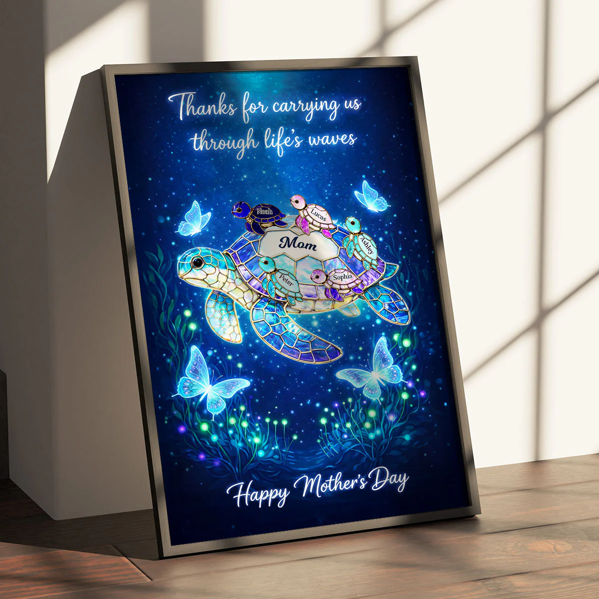 Thanks for Carrying Us Through Life's Waves - Personalized Poster - Mother's Day Gift for Mom, Wife - Image 7