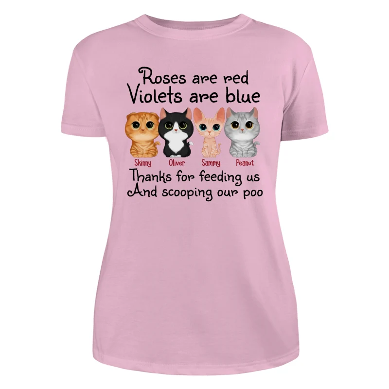 Thanks For Feeding Us Watercolor Cute Cats Personalized Shirt - Image 11