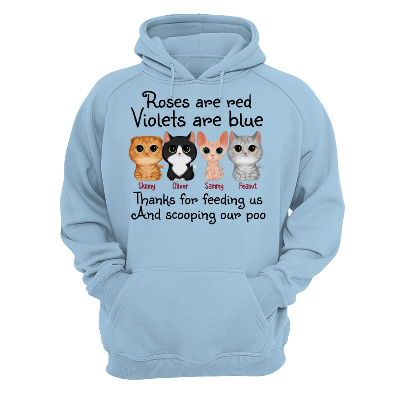 Thanks For Feeding Us Watercolor Cute Cats Personalized Shirt - Image 16