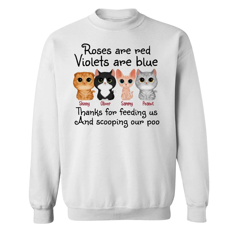 Thanks For Feeding Us Watercolor Cute Cats Personalized Shirt - Image 17