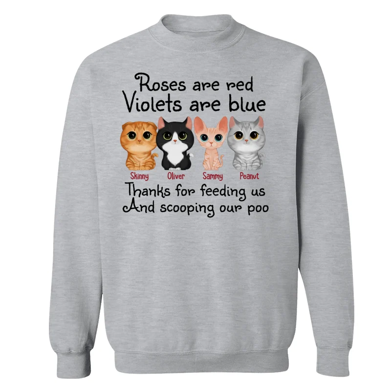 Thanks For Feeding Us Watercolor Cute Cats Personalized Shirt - Image 18