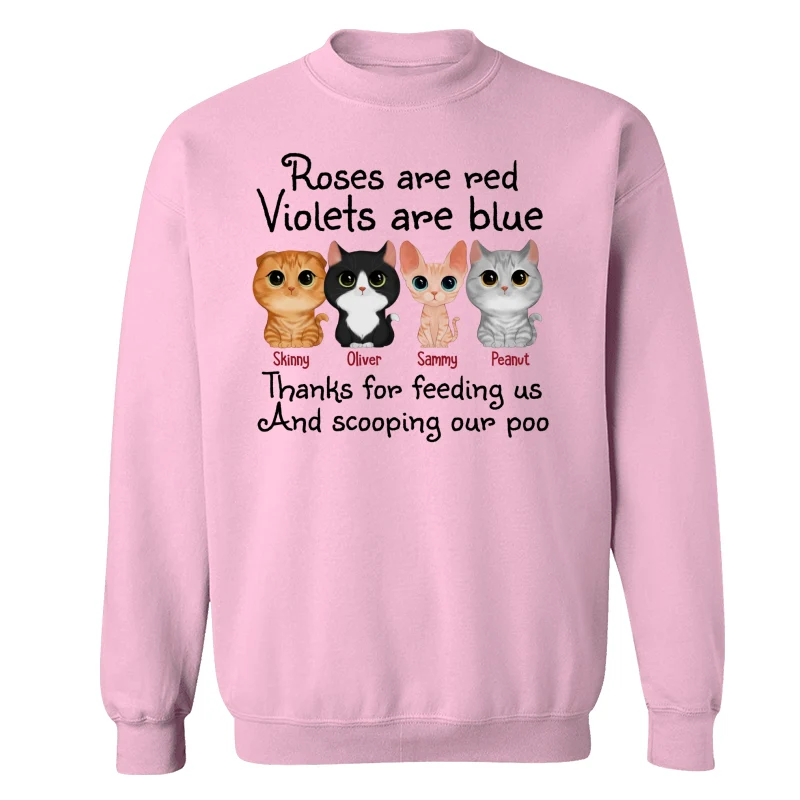 Thanks For Feeding Us Watercolor Cute Cats Personalized Shirt - Image 19