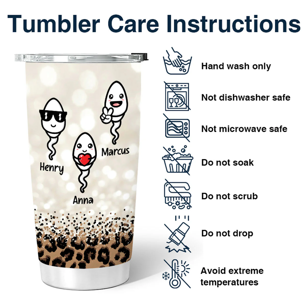 Thanks For Not Swallowing Us Happy Mother‘s Day Funny Personalized Tumbler - Image 4