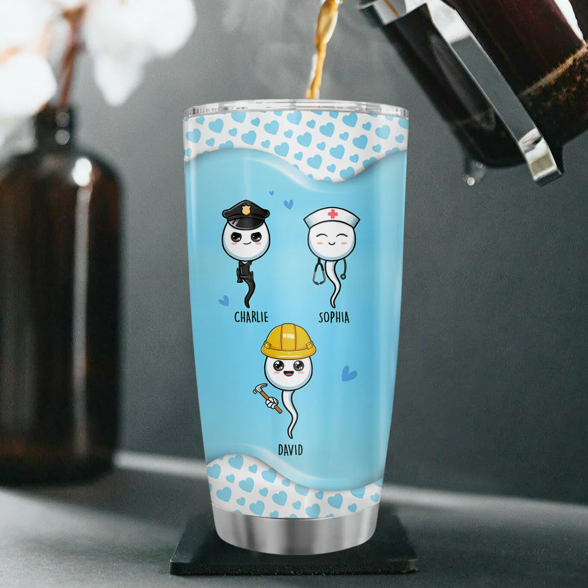 Thanks For Not Swallowing Us Happy Mother's Day Personalized Tumbler - Image 6