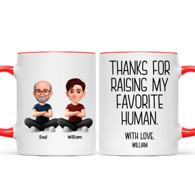 Thanks for Raising My Favorite Human - Personalized Mug - Christmas Gift for Mother-in-Law, Father-in-Law - Image 12