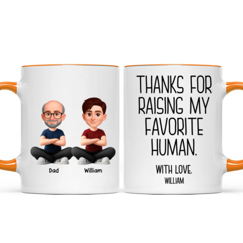 Thanks for Raising My Favorite Human - Personalized Mug - Christmas Gift for Mother-in-Law, Father-in-Law - Image 16