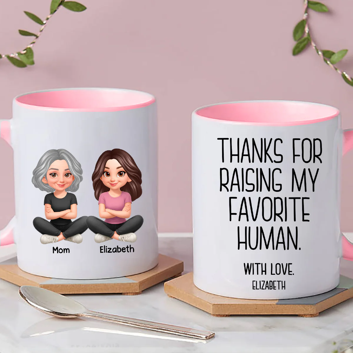 Thanks for Raising My Favorite Human - Personalized Mug - Christmas Gift for Mother-in-Law, Father-in-Law - Image 2